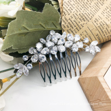 Elegant Wedding Hair Combs Zircon Flower Women Bridal